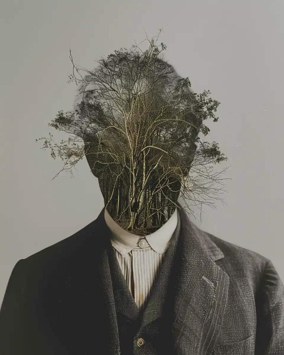 Forest-Headed Man Portrait