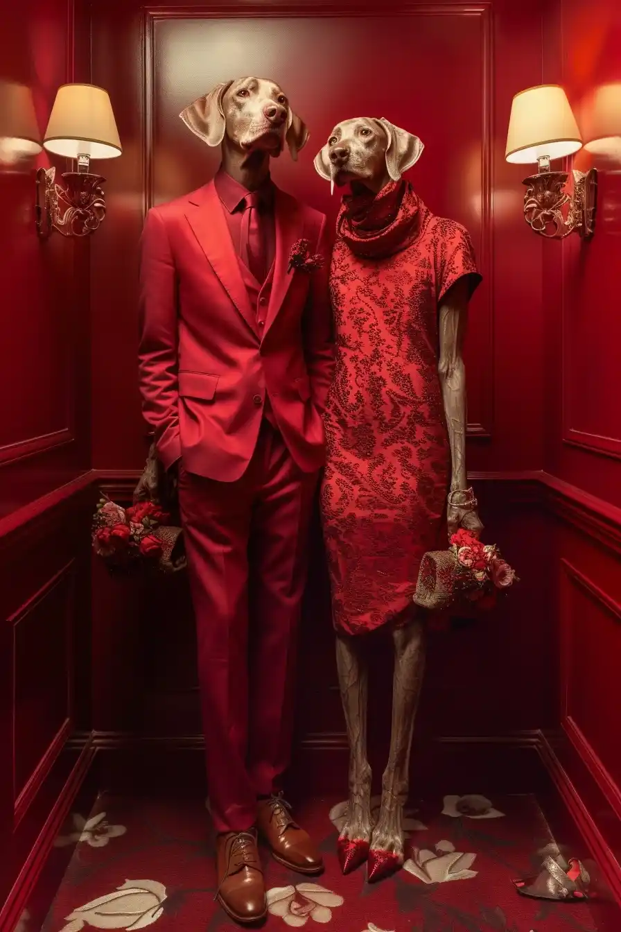 Fashionable Weimaraners at Ritz