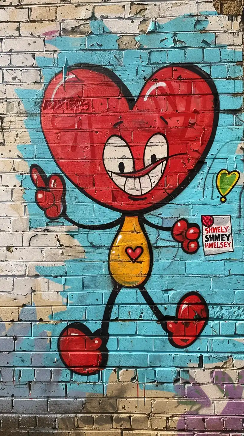 Surreal Heart Street Art