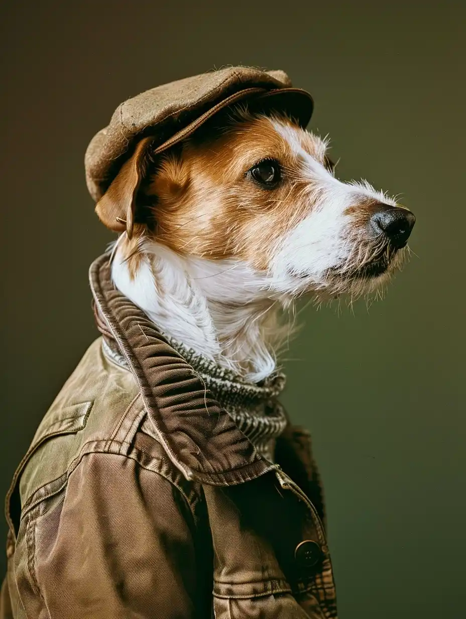 Wes Anderson Dog Portrait