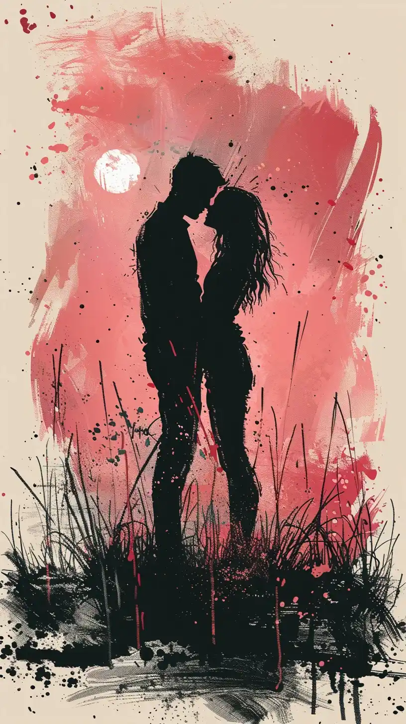 Sabattier Couple Hug