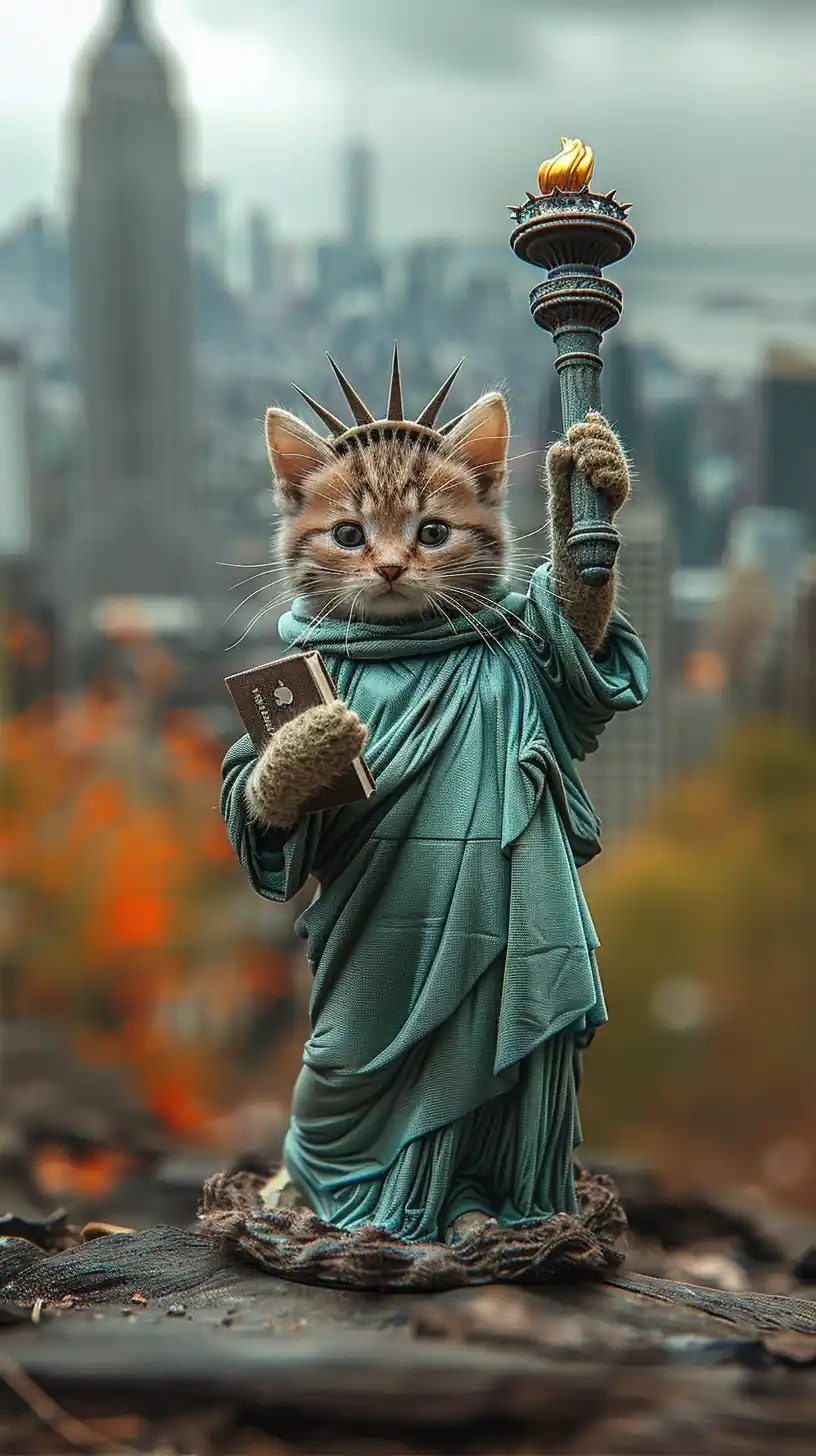 Statue Kitten in NYC