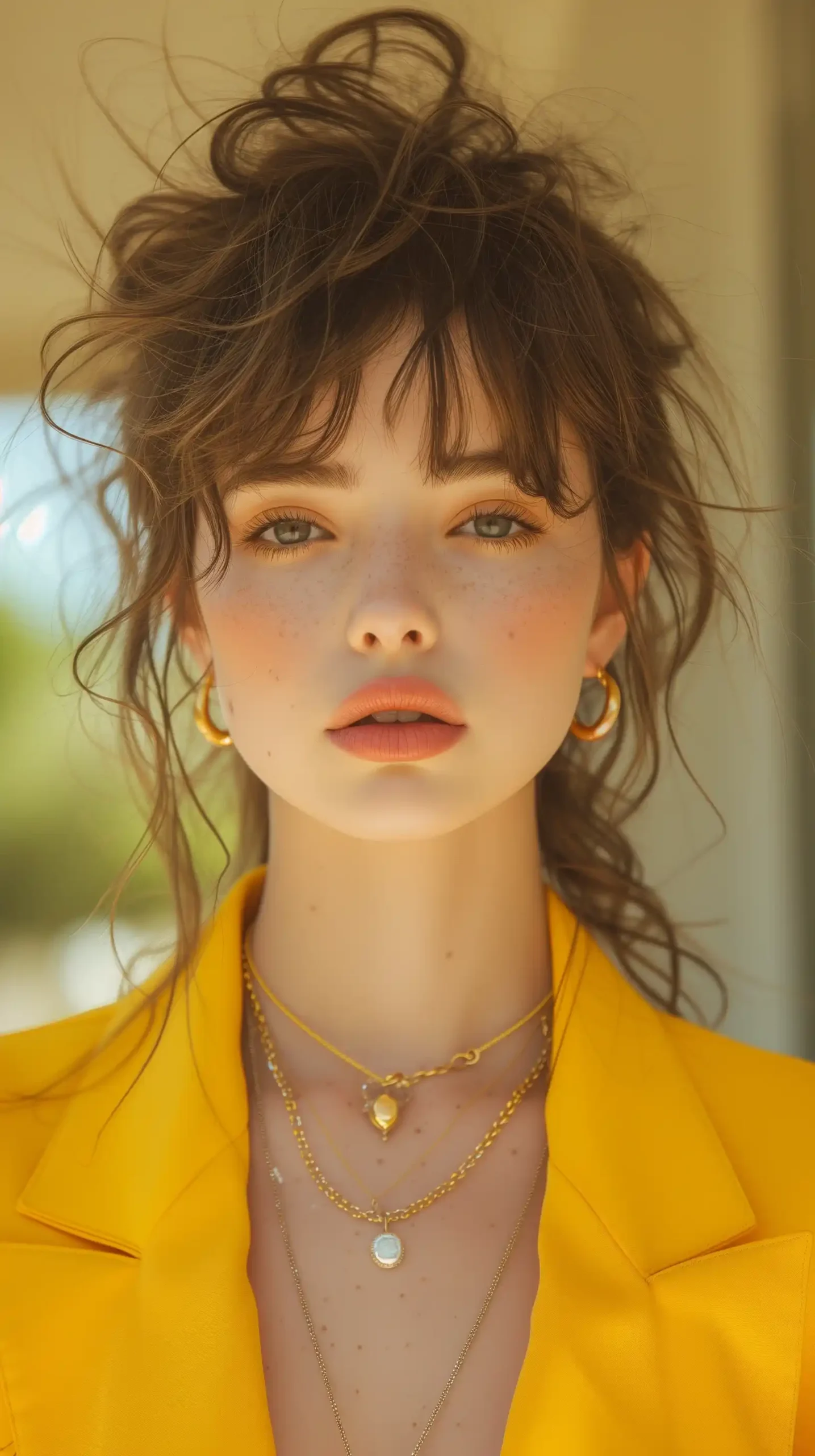 Fashion Model in Gold Jewelry
