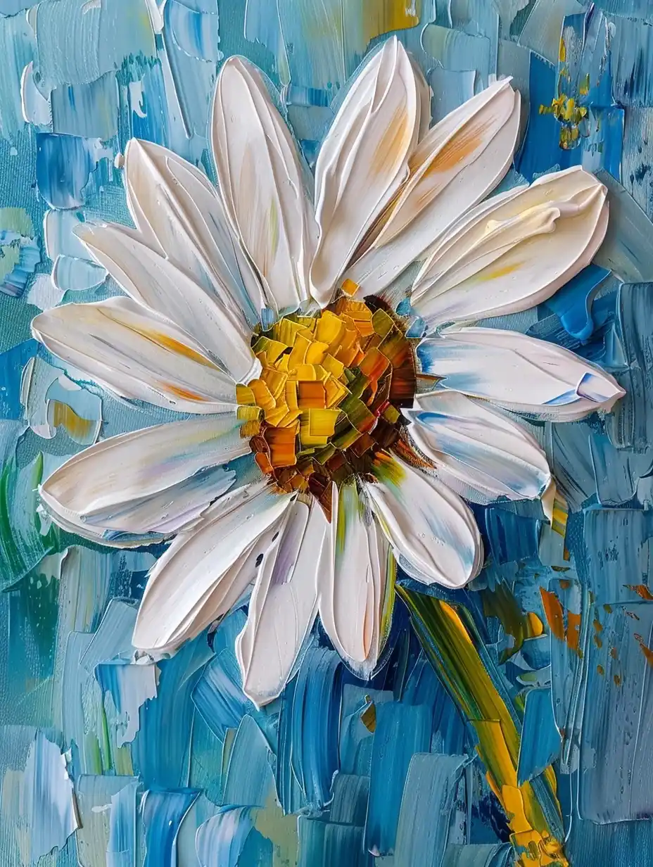 Palette Knife Daisy Study