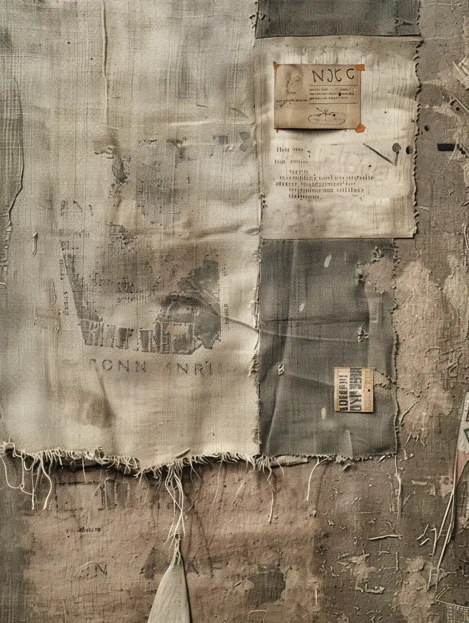Decayed Canvas with Signs