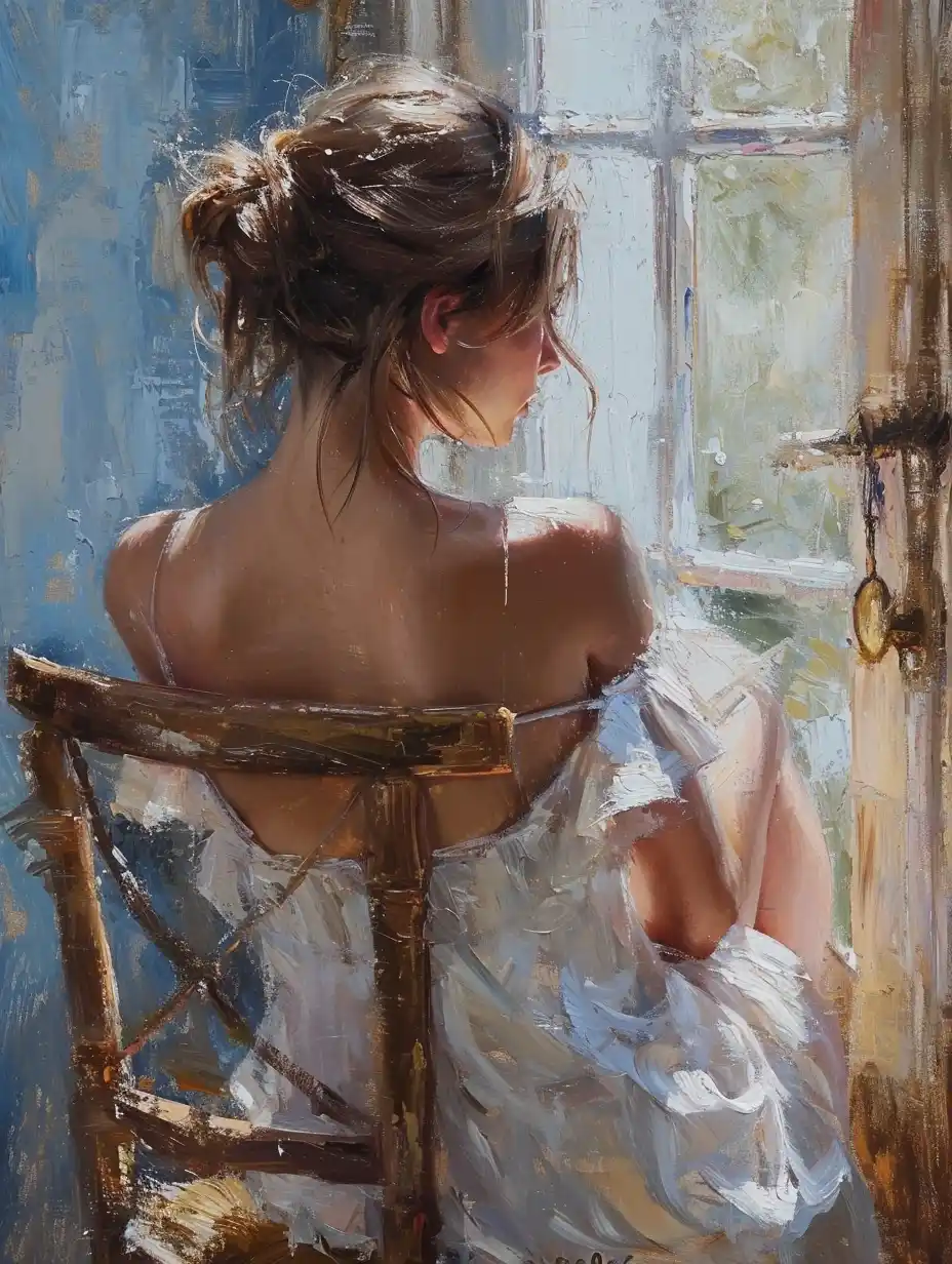 Impressionist Woman in Chair