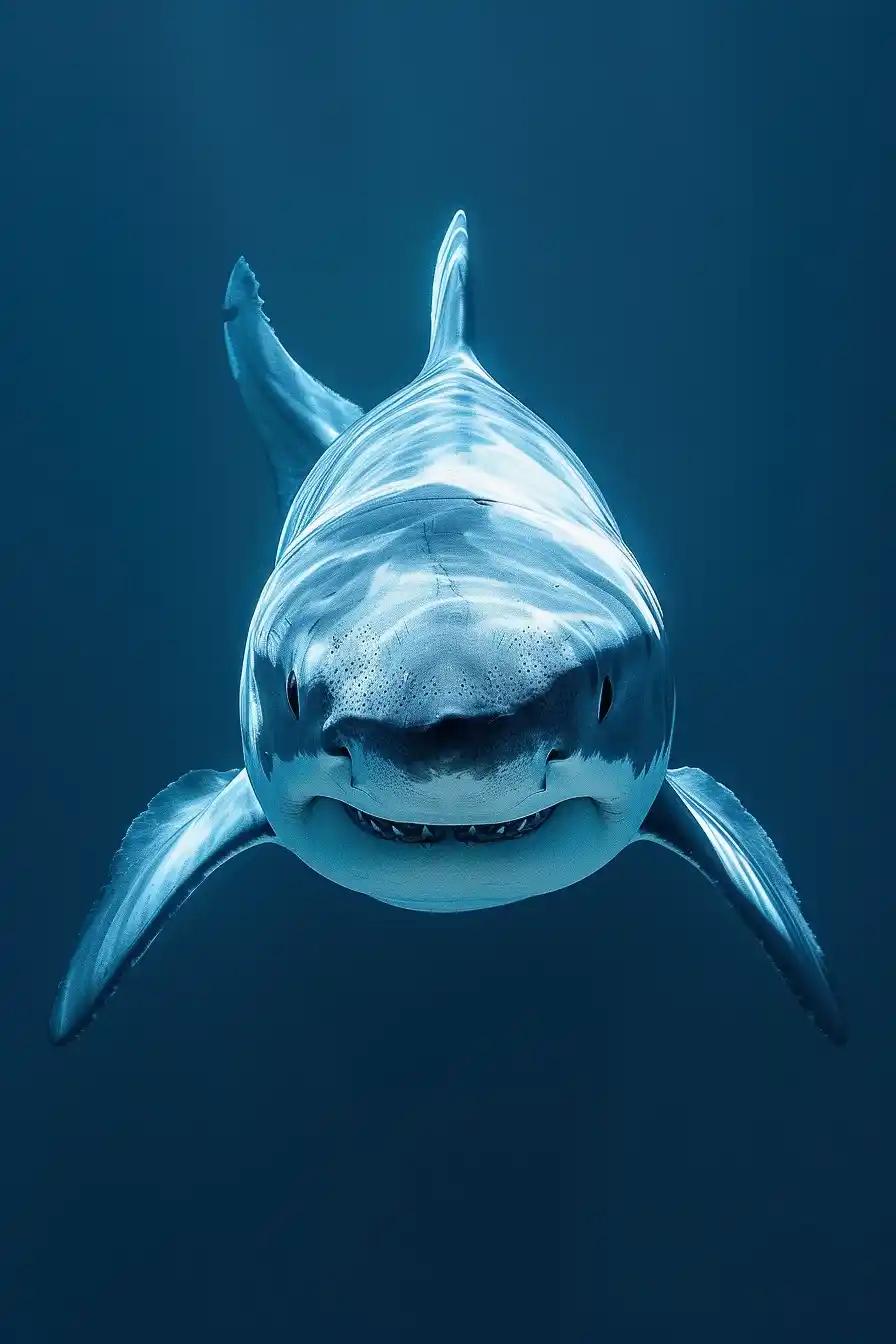 Stylized White Shark Portrait