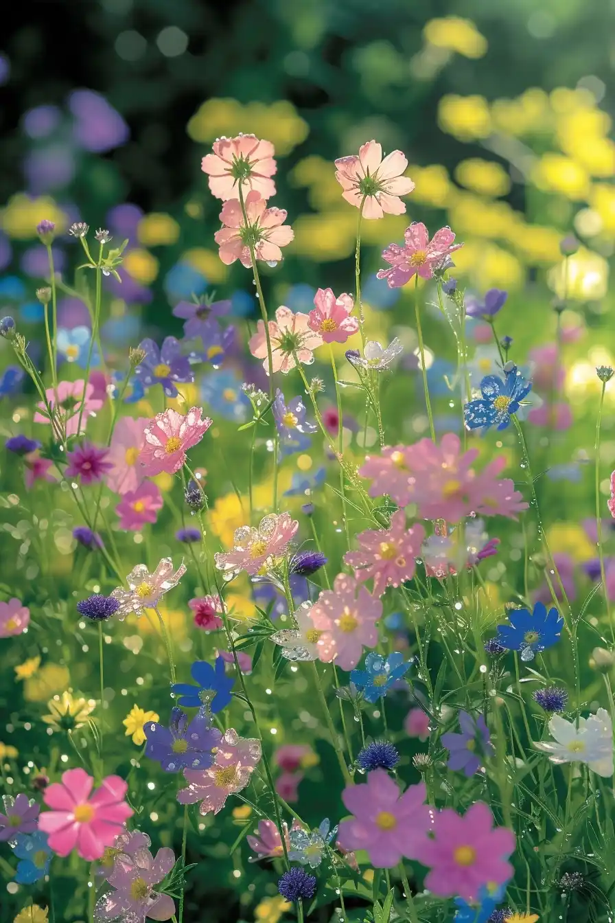 Translucent Wildflowers in Monet Garden