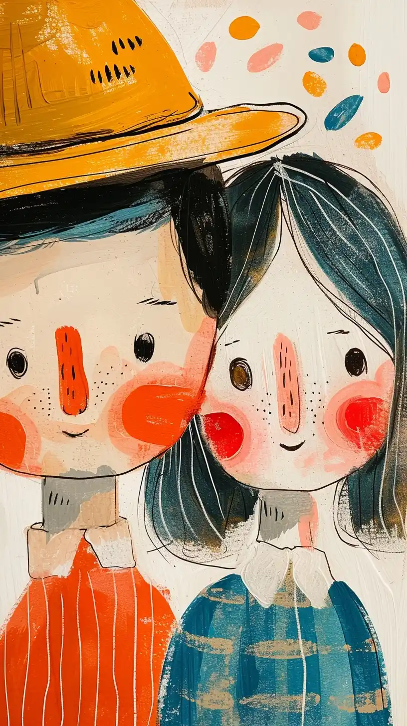 Abstract Couple by Maud Lewis