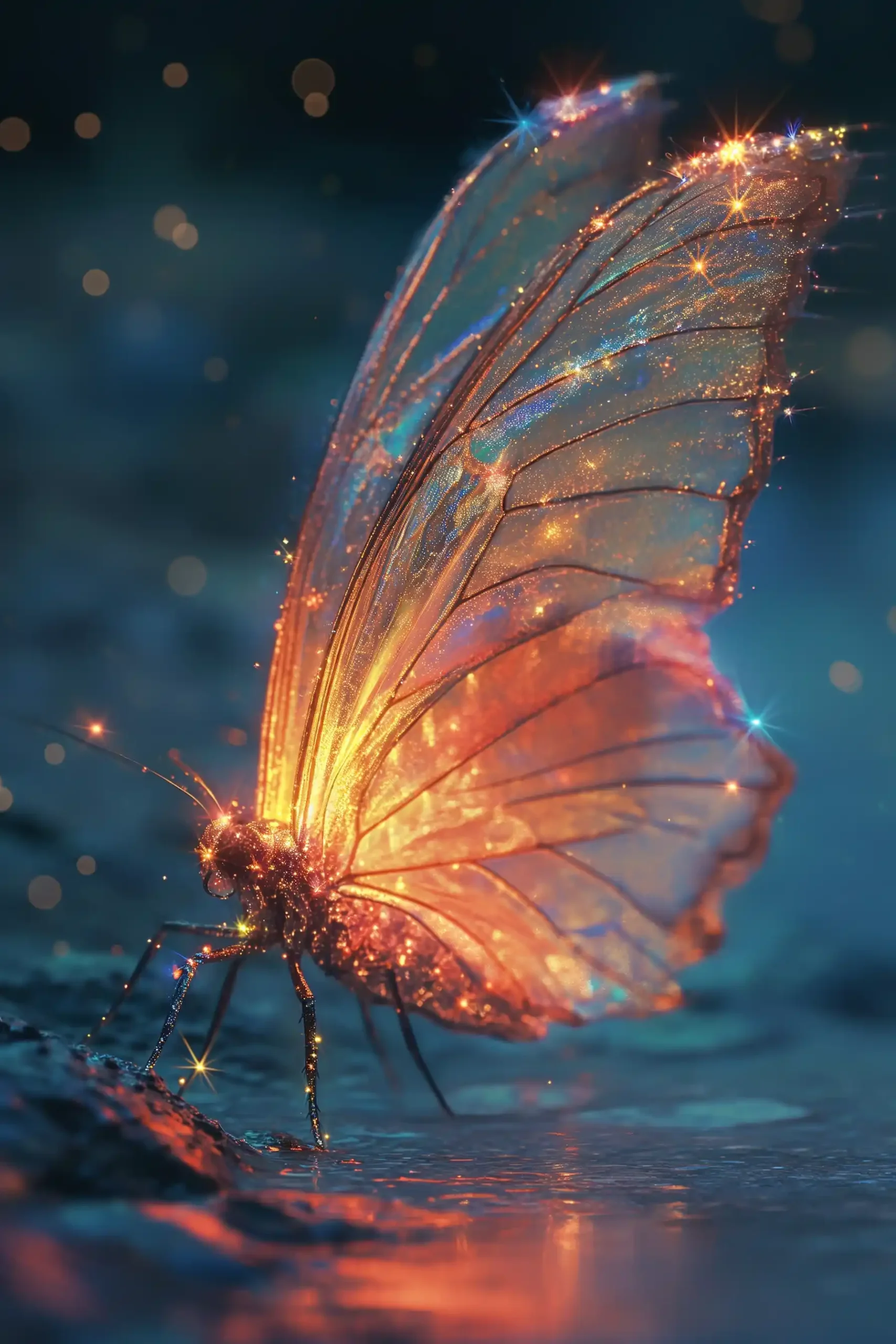 Iridescent Fairies on Beach