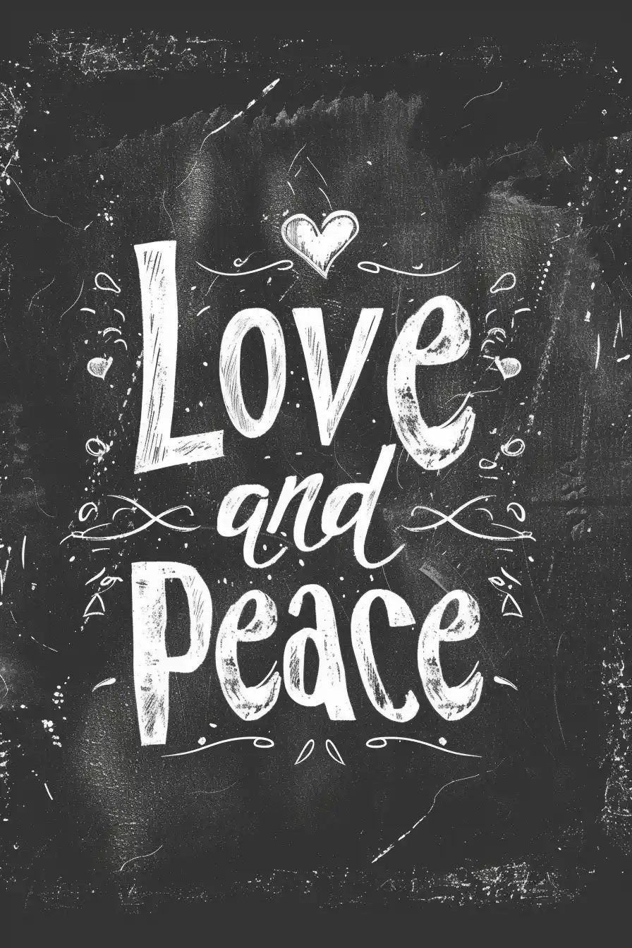 Typographic Love and Peace