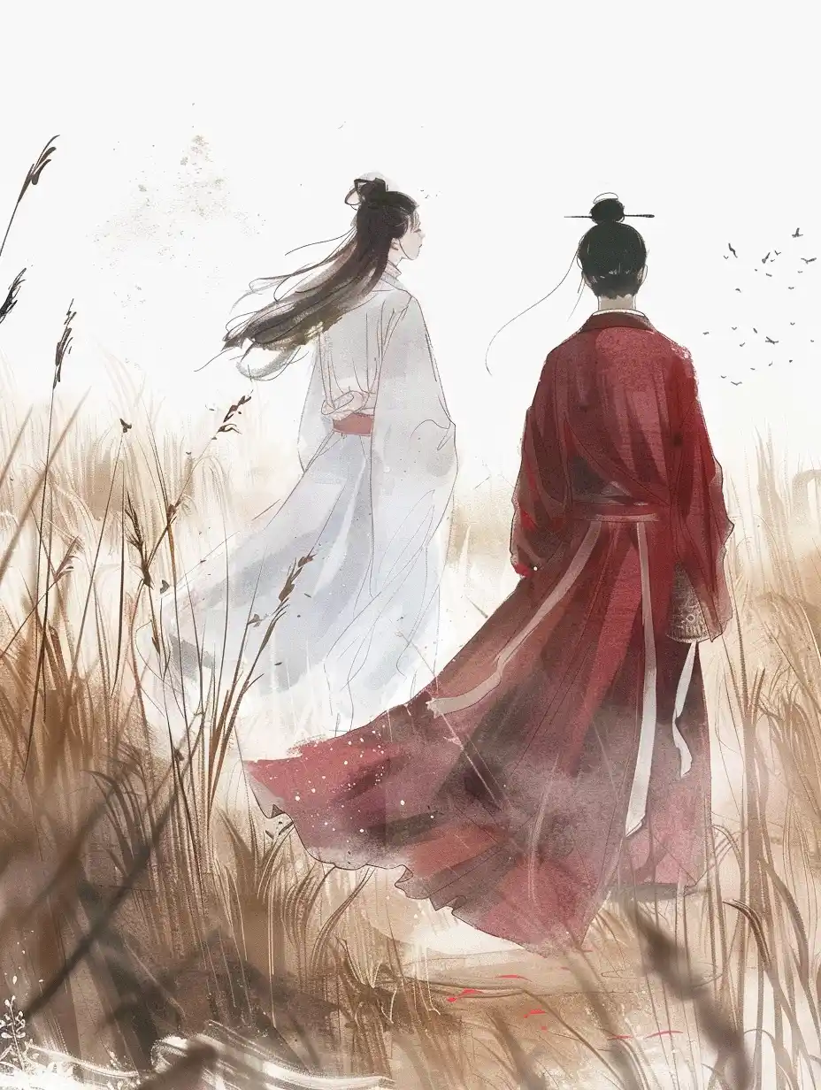 Ink Hanfu Portrait Duo