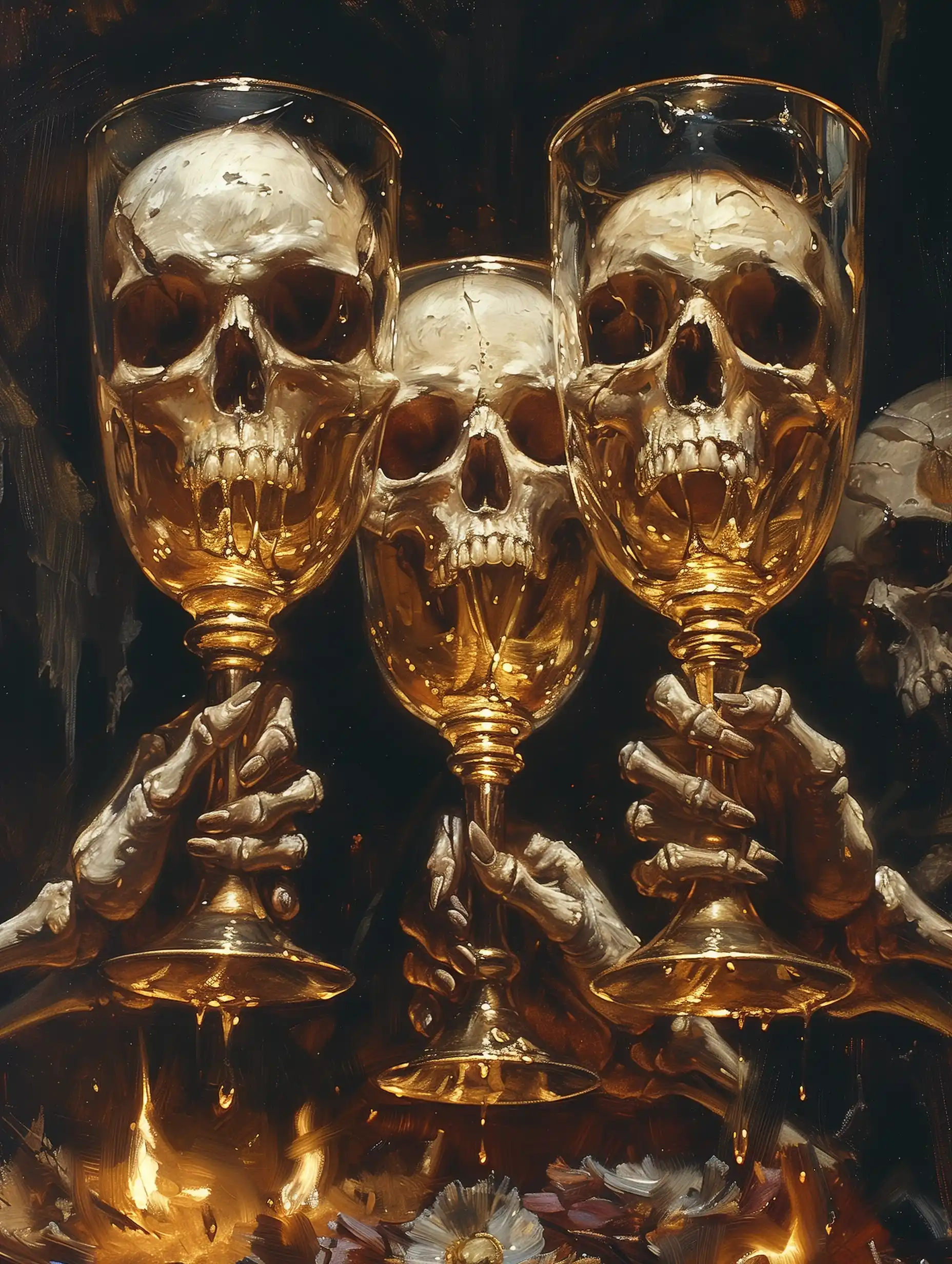 Gothic Skeleton Toasting Tarot