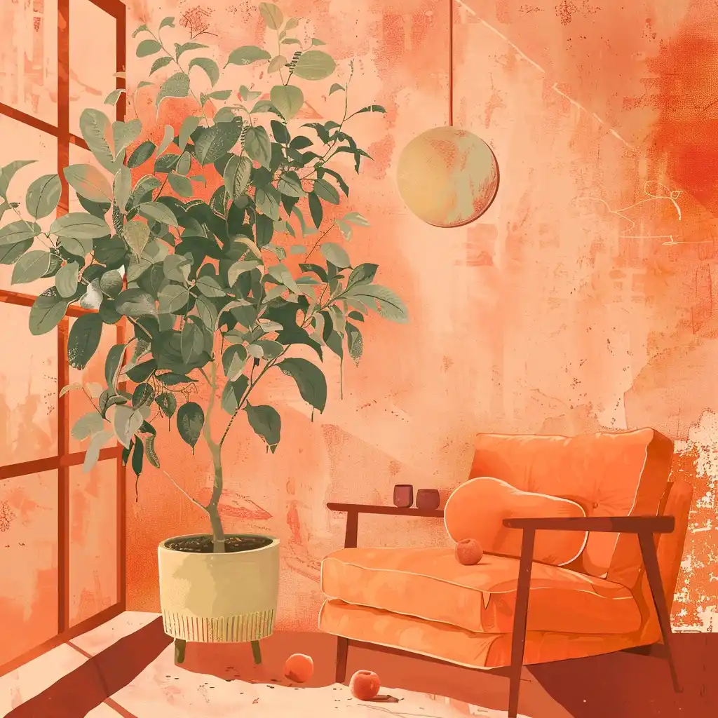Peach Fuzz Interior Illustration