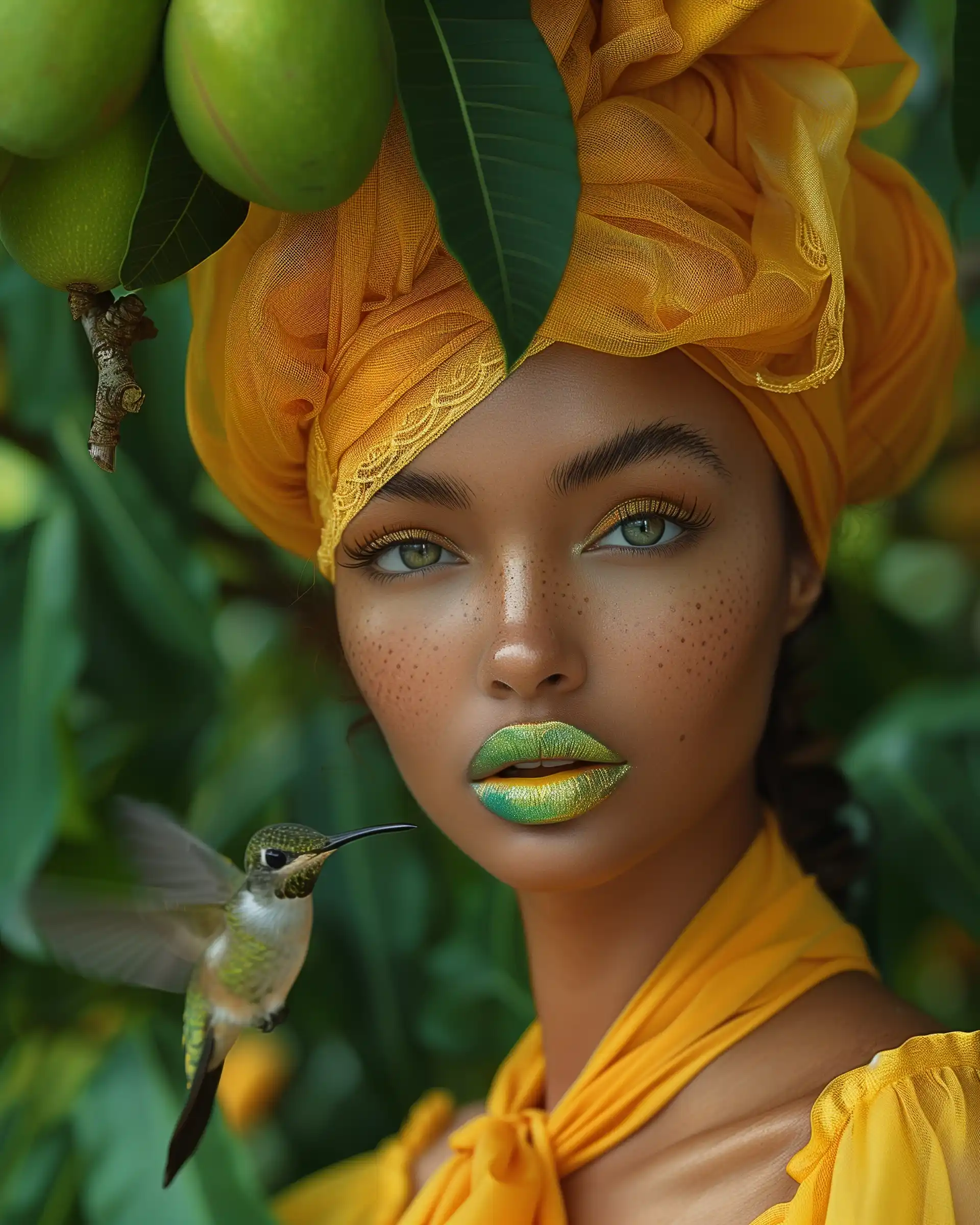 Realistic Hummingbird in Jungle