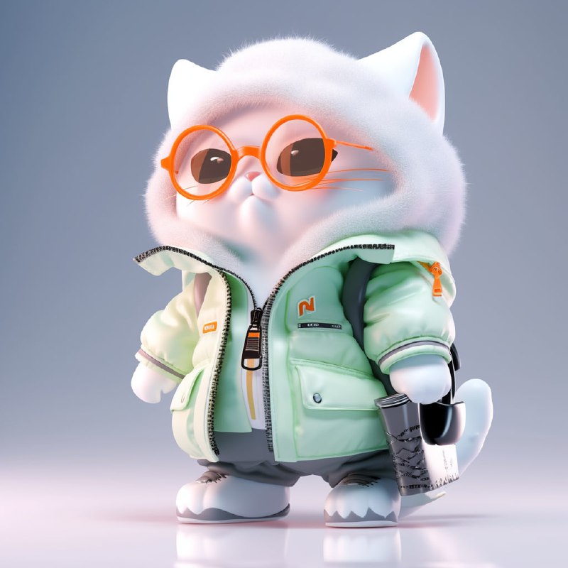 Trendy Ragdoll Cat Blind Box 3D Clay Character Design