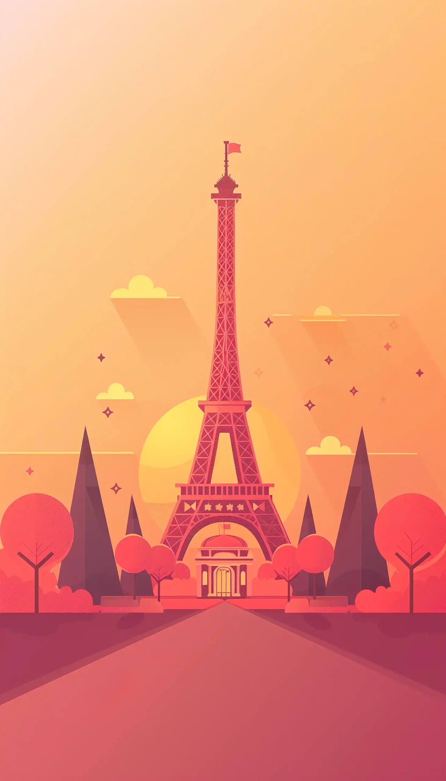 Flat Paris Monuments Flyer