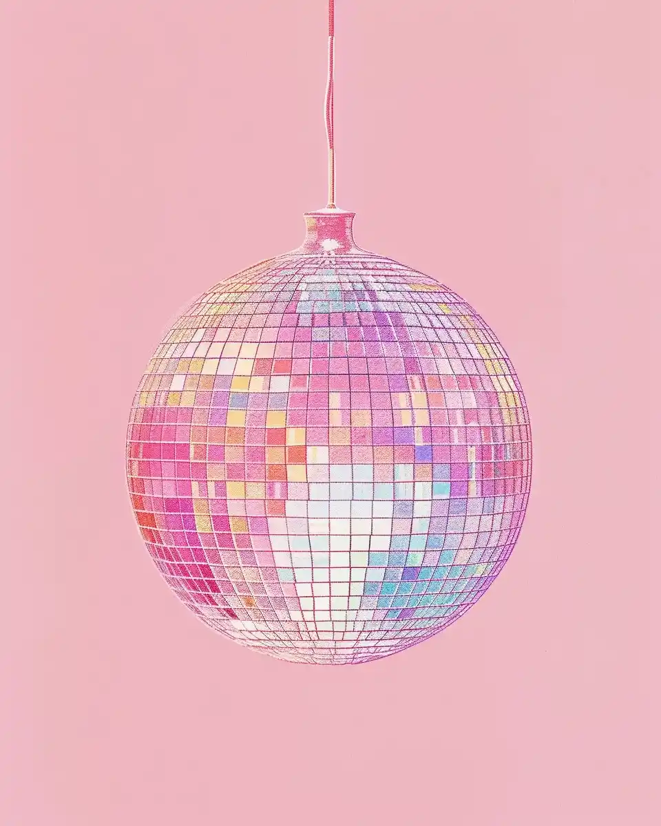 Riso Pink Disco Ball