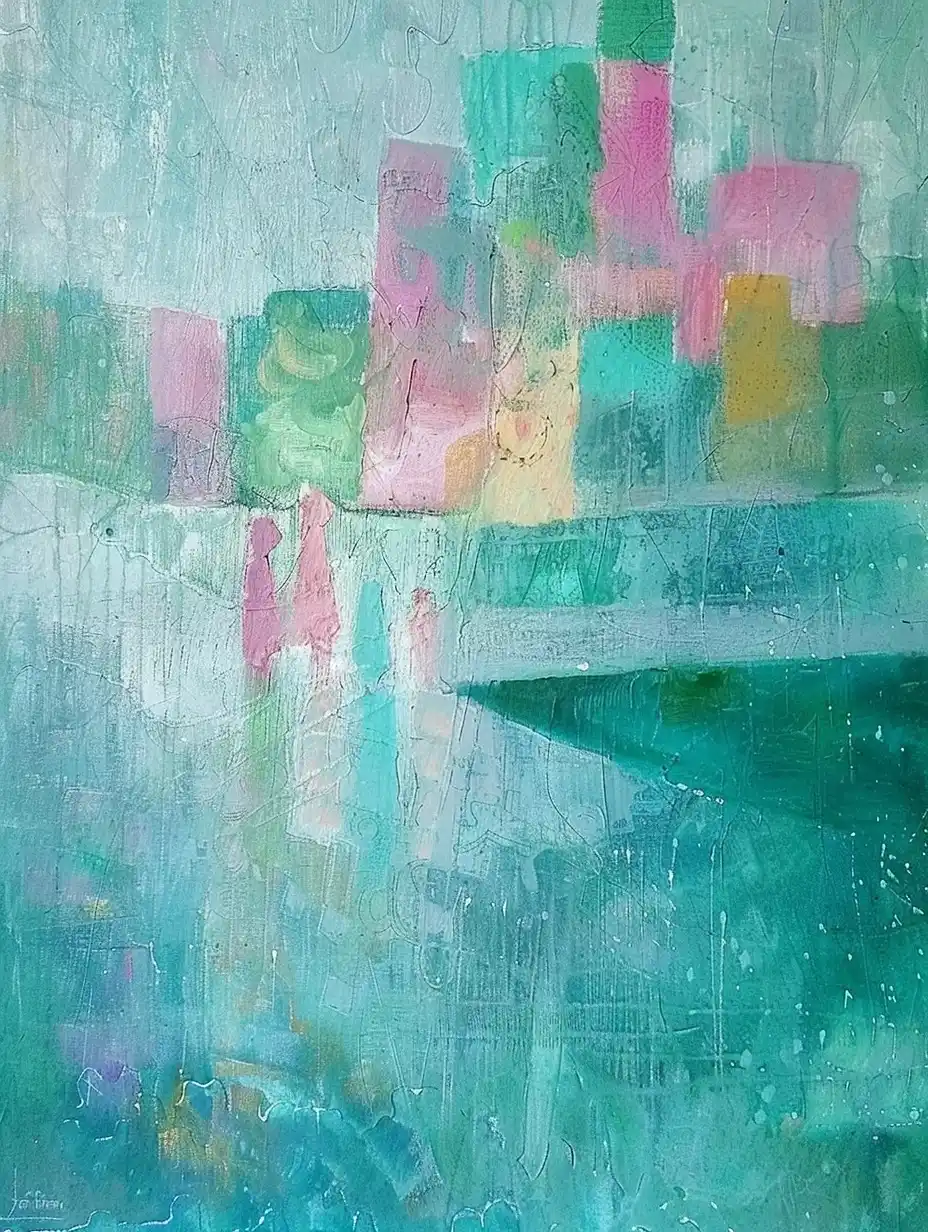 Impasto Rainstorm Freeway Chaos