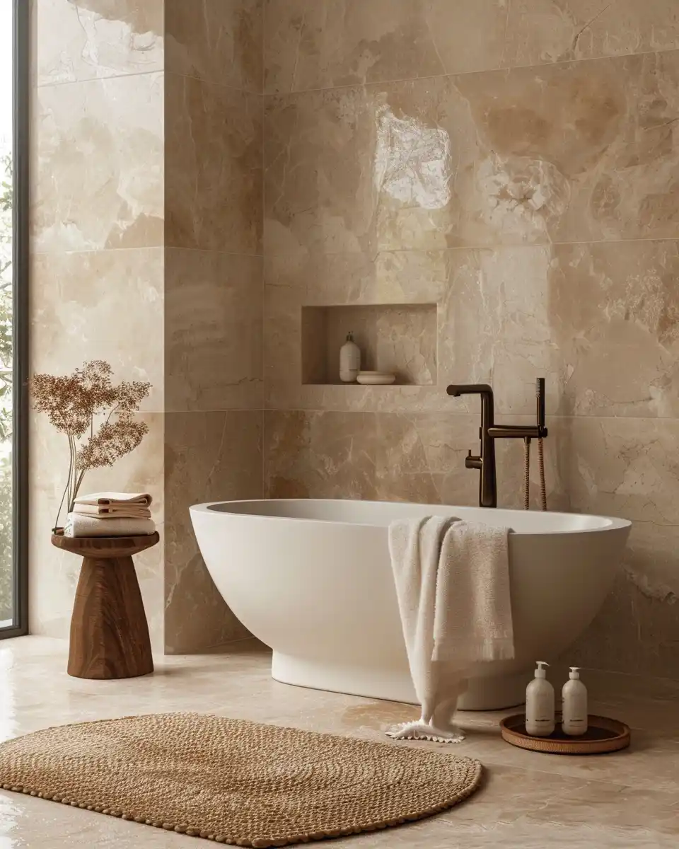 Neutral Modern Bathroom Editorial