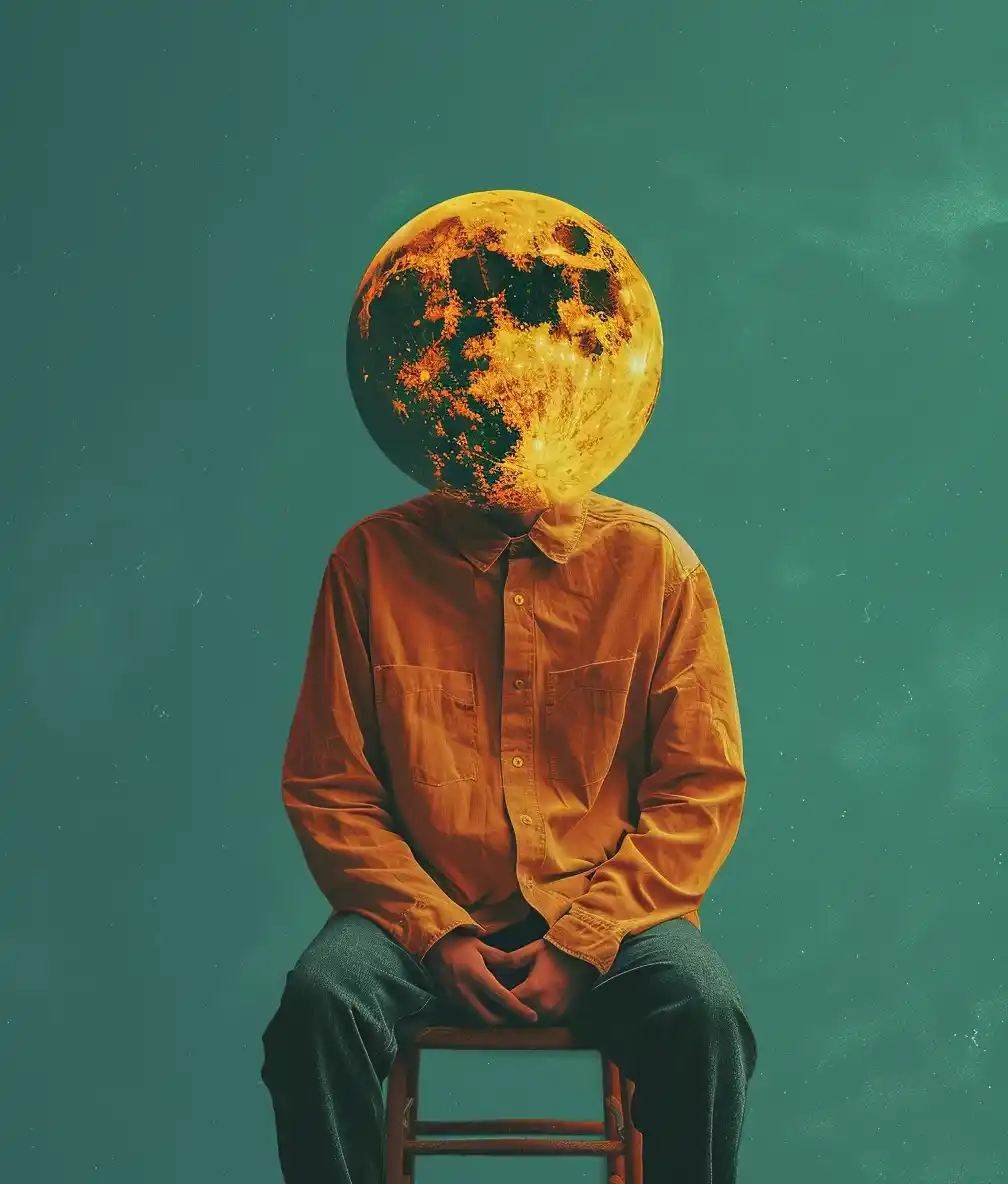 Moon-Headed Man Digital Fluxus