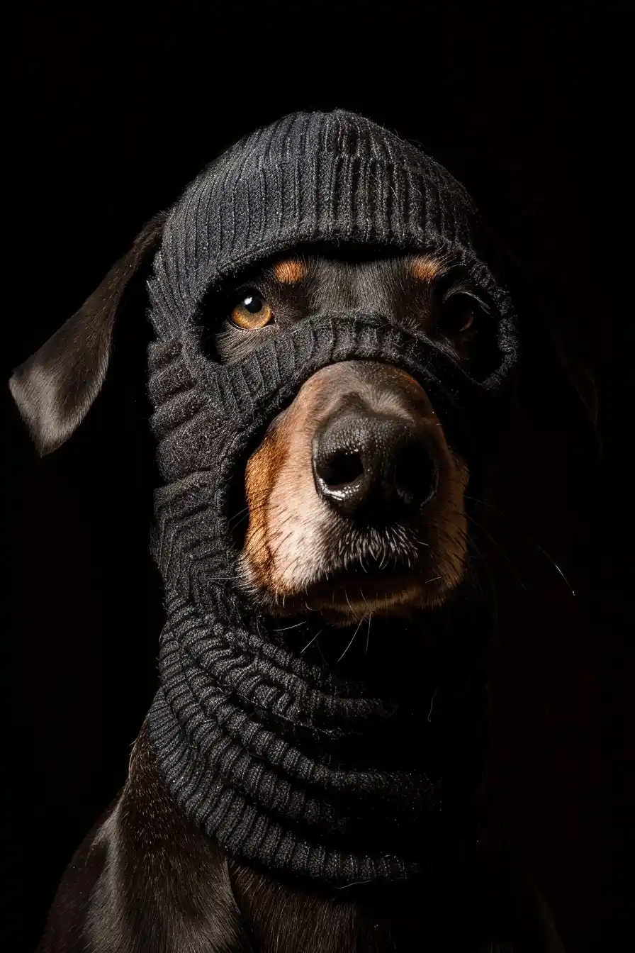 Burglar Dog Portrait Advertising