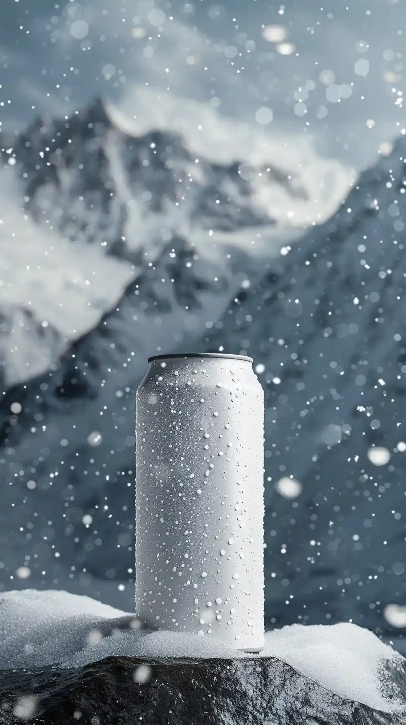 Frosty White Alcohol Can