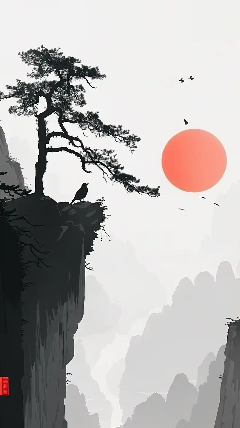Minimalist Zen Landscape