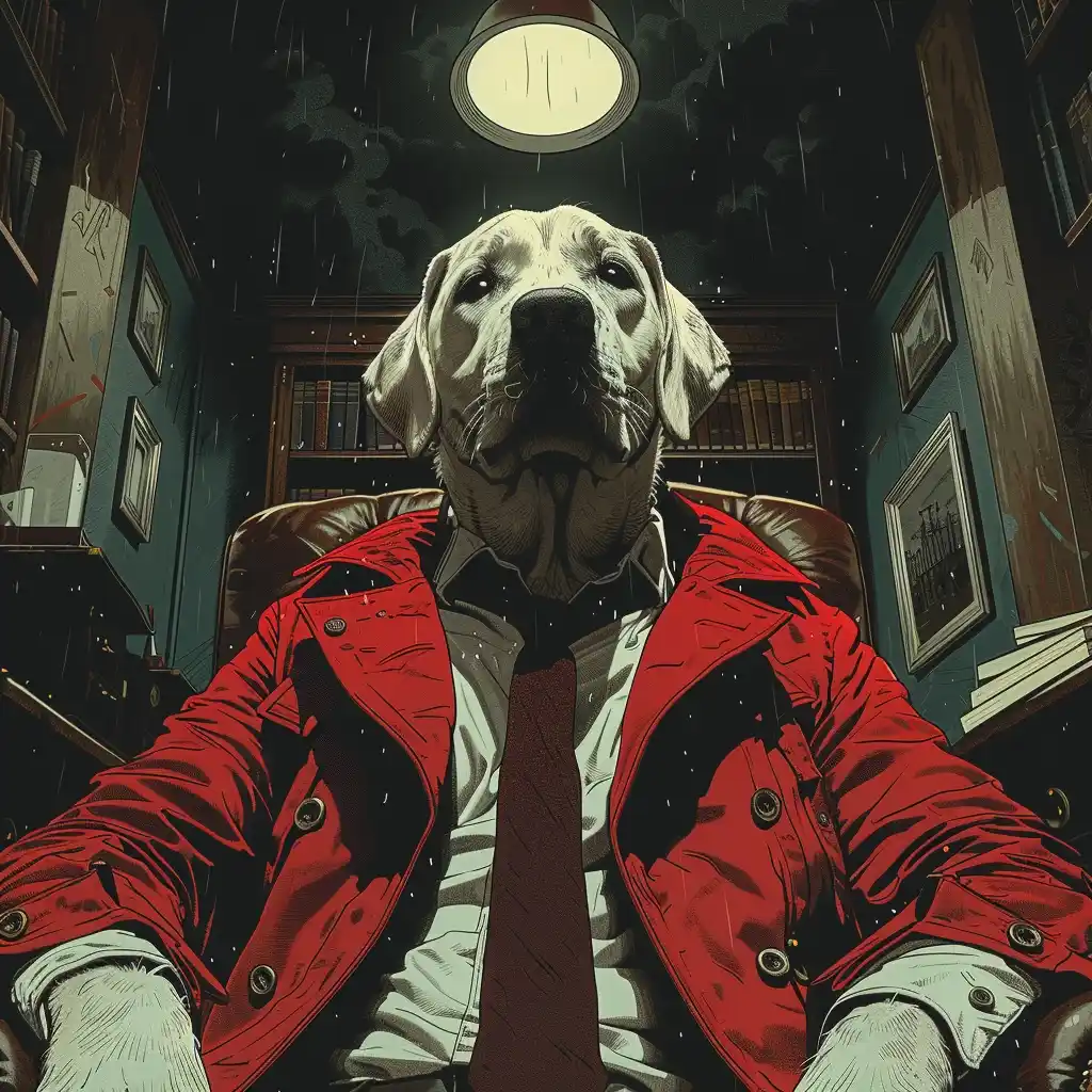 Detective Labrador in Eisner Style
