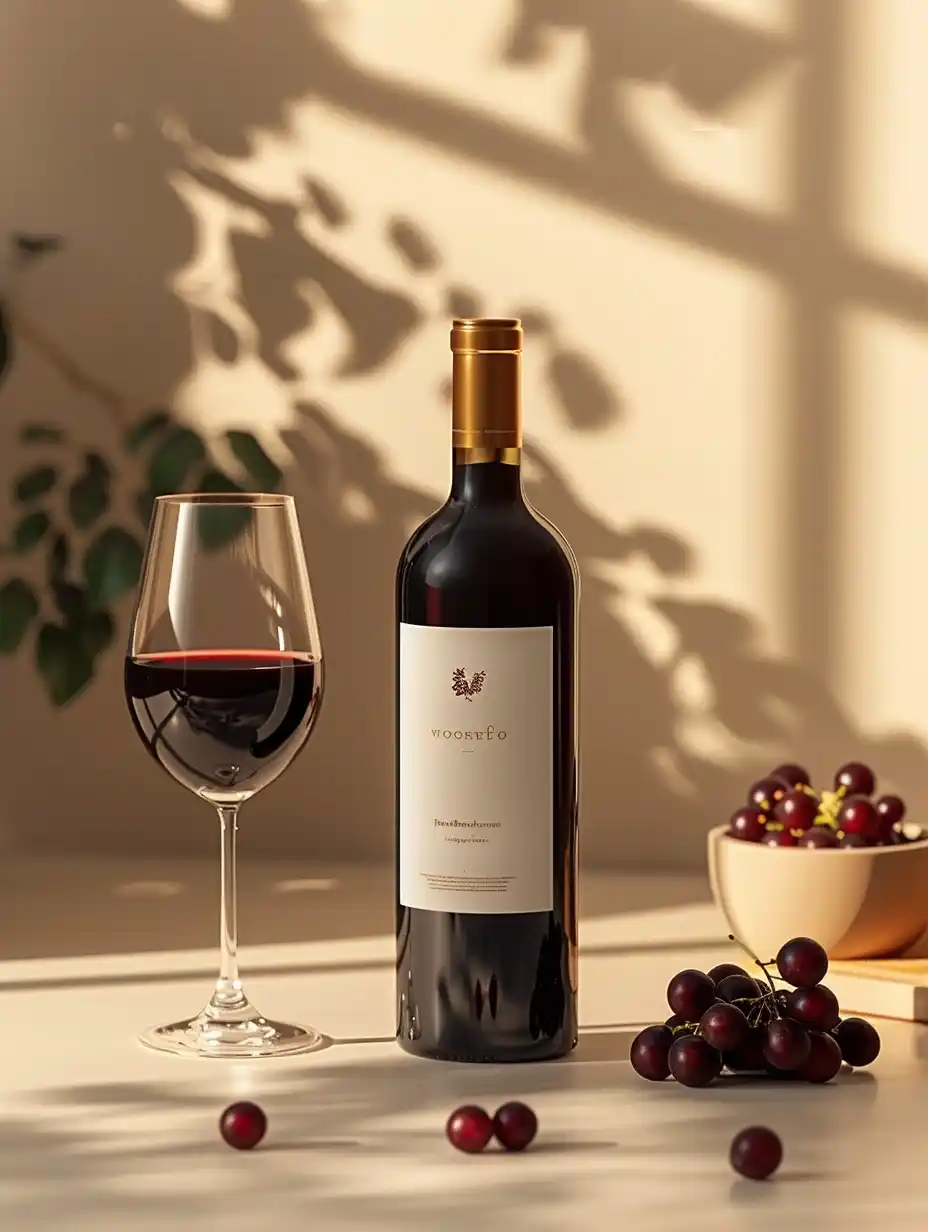 Minimalist Mulberry Wine Advertisement