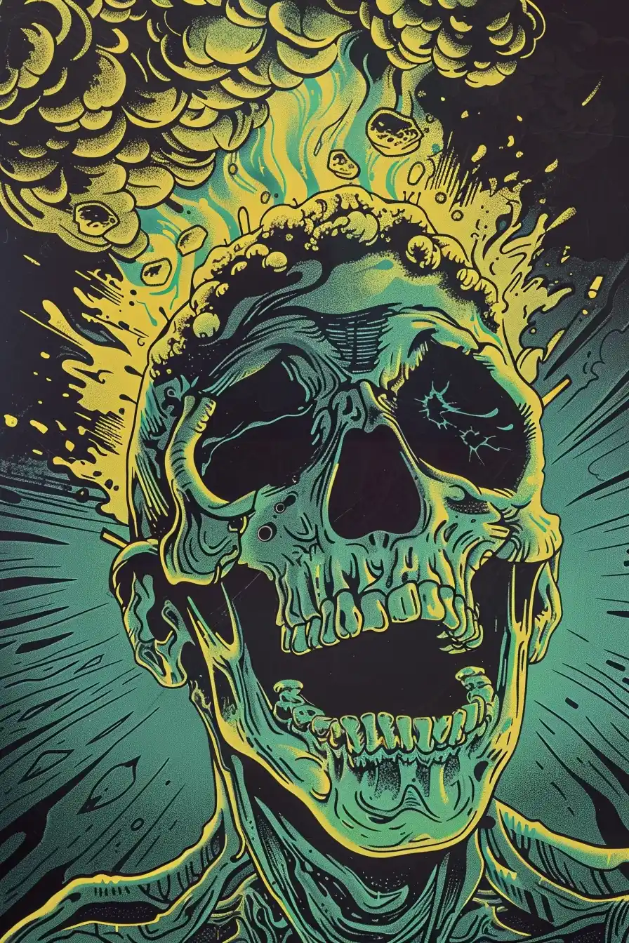 Glowing Stoner Doom Illustration