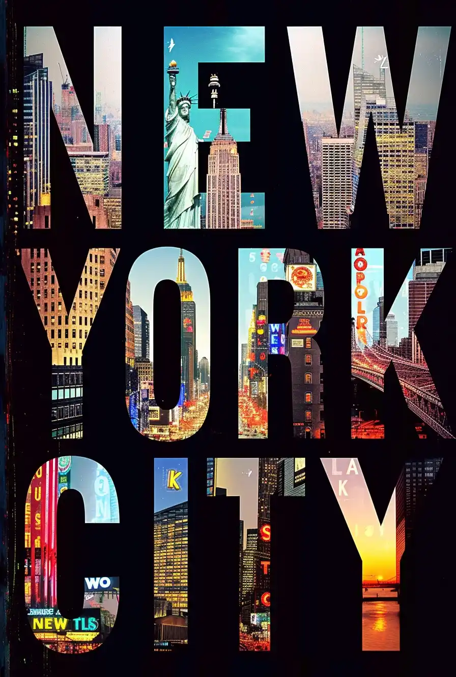 NYC Iconic Letter Collage