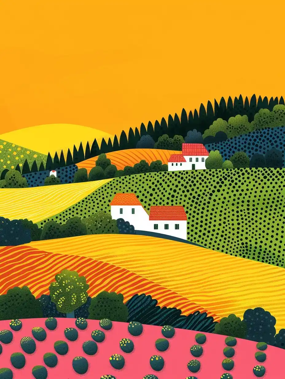 Google-Style Farming Illustration