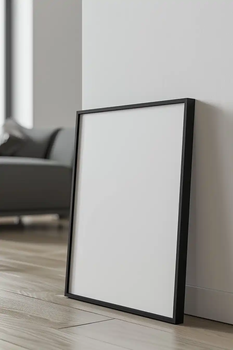 Modern Frame Leaning Hyperrealistic
