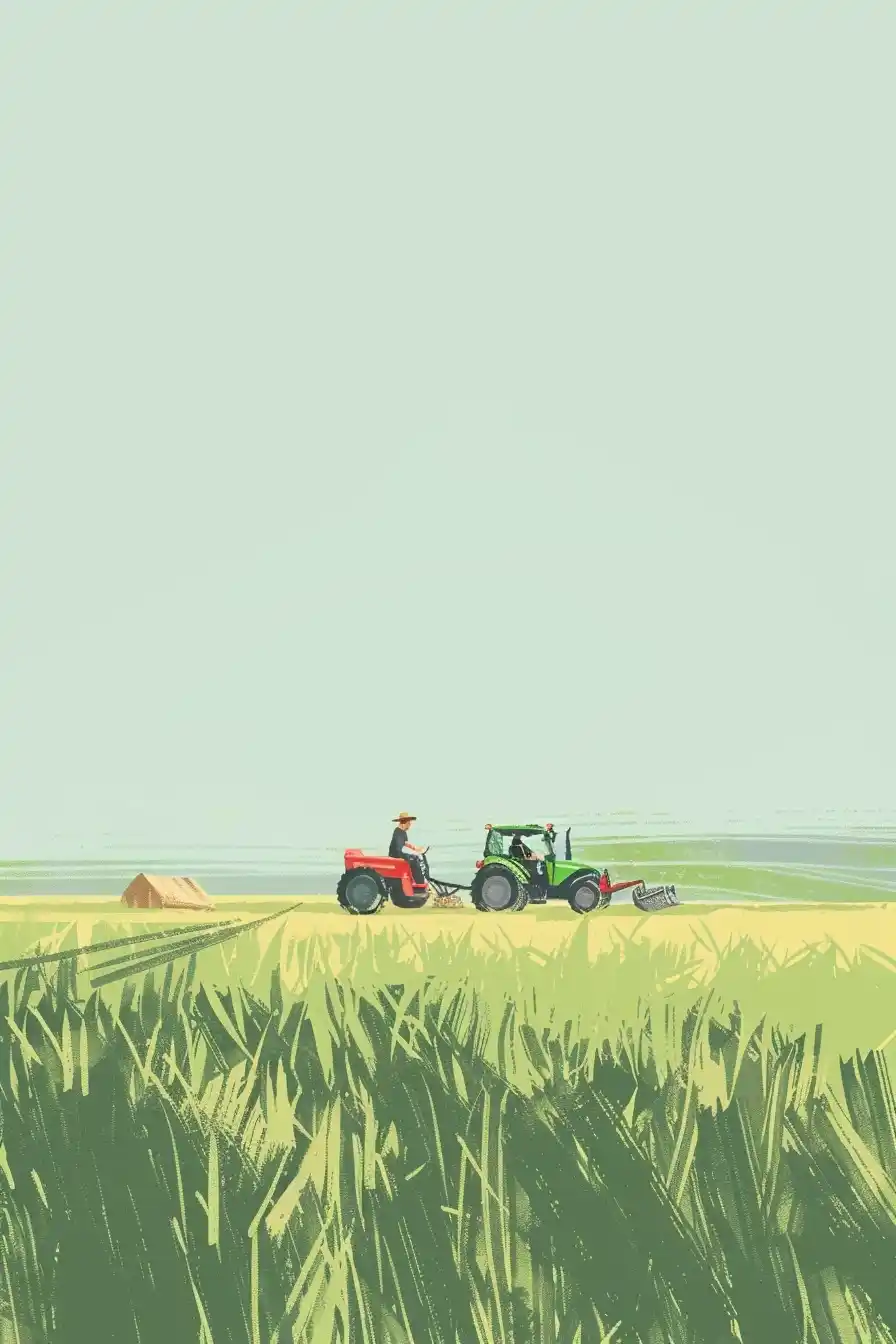 Minimalistic Farming Scene