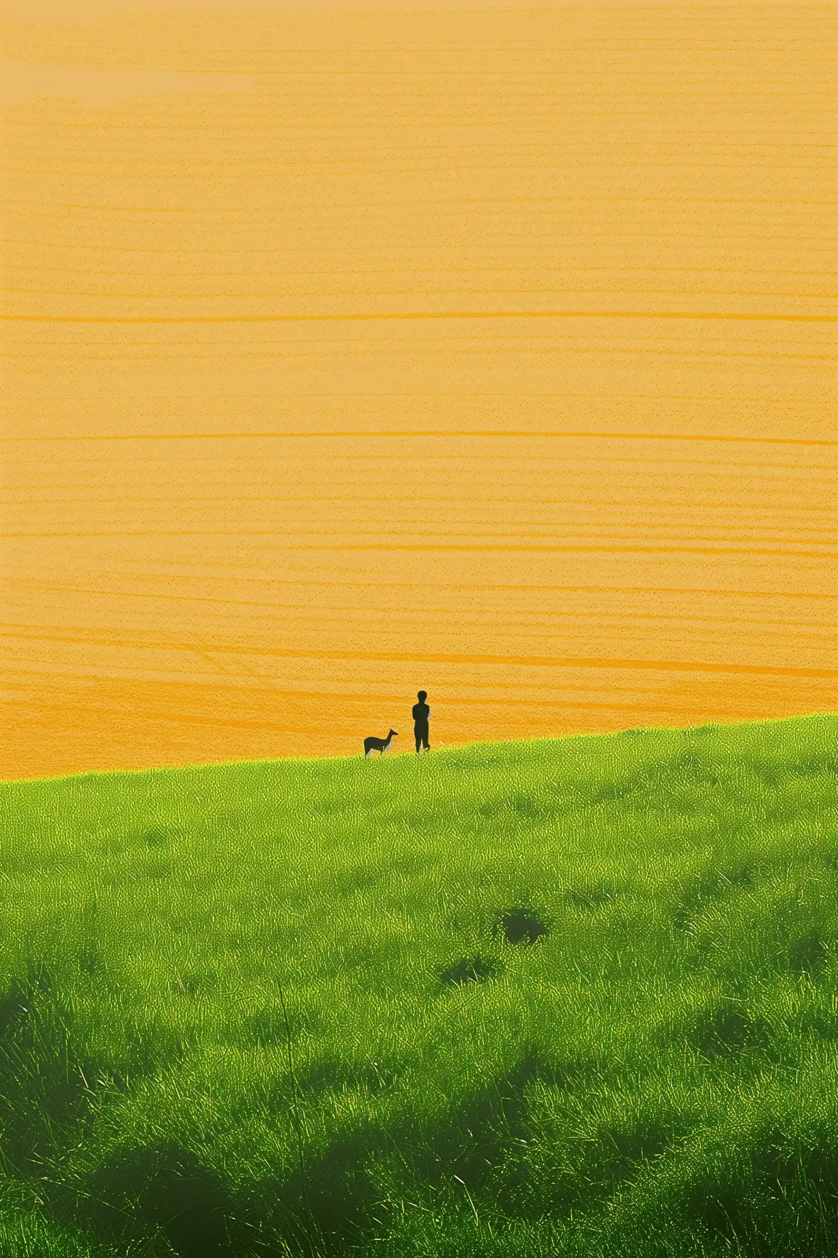 Minimalist Figure on Field