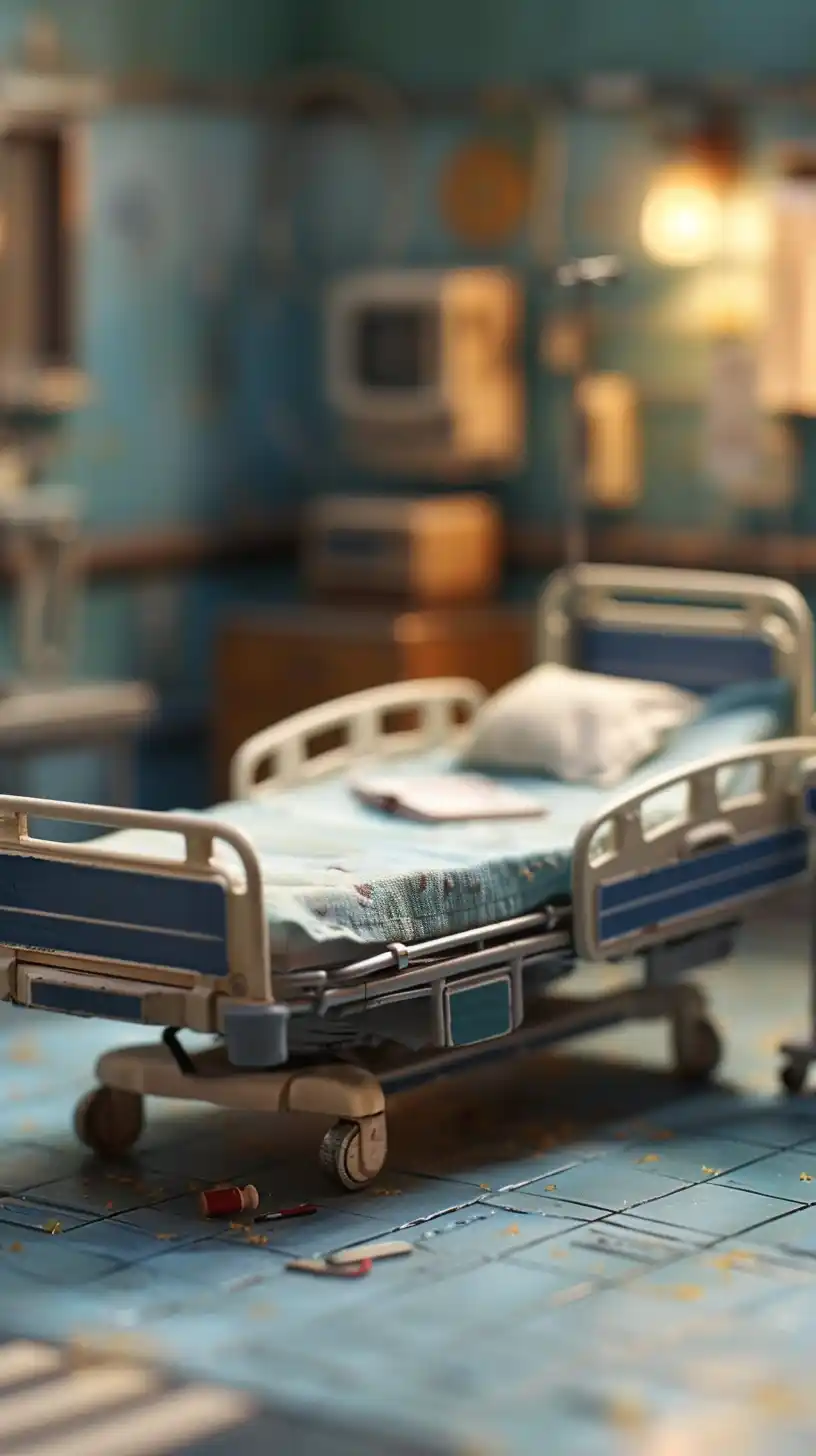Miniature Hospital Ward Tilt Shift