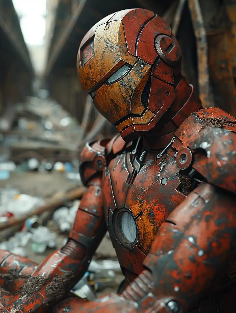 Steampunk Iron Man in Sewer