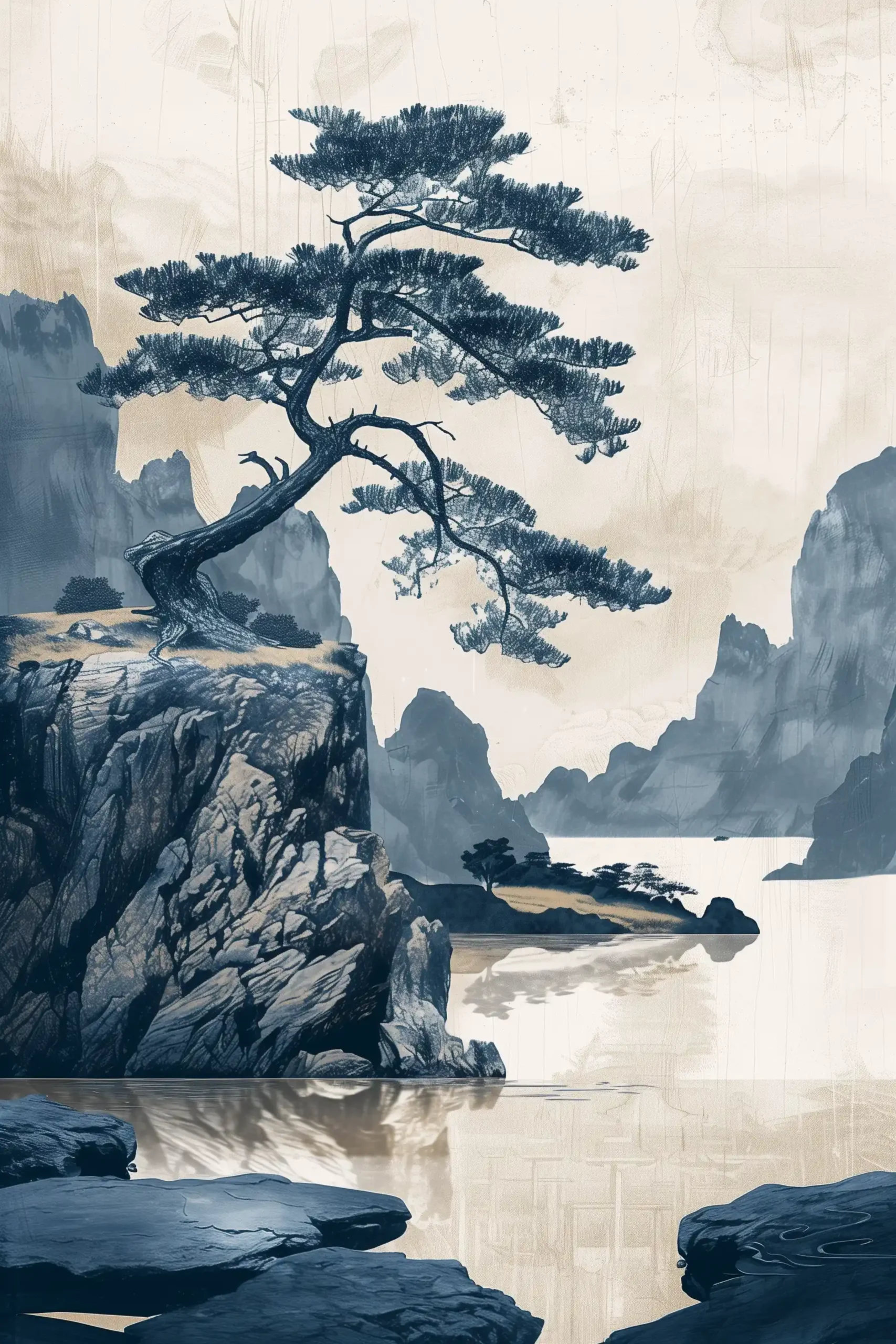 Heian Zen Garden Mural