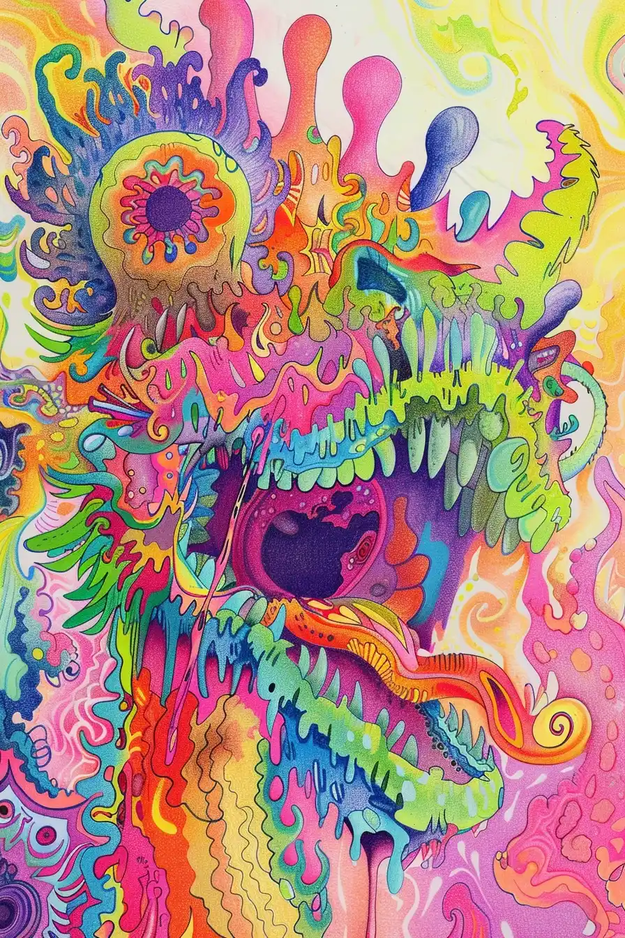 Psychedelic Rainbow Muppets