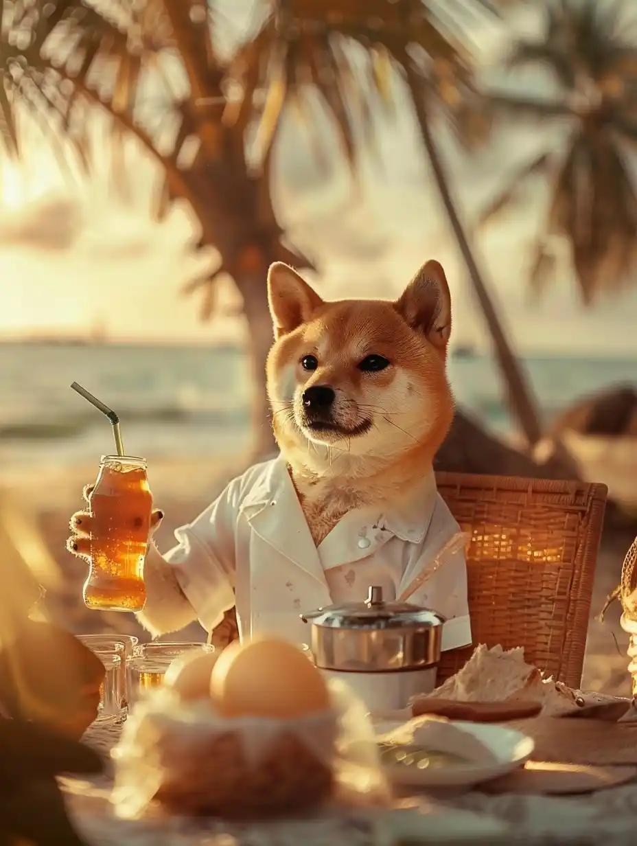 Cinematic Shiba Beach Fun