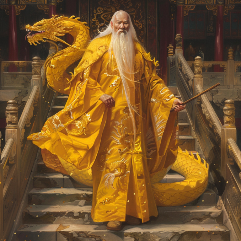 Han Dynasty Wizard Emperor with Wand in Forbidden City