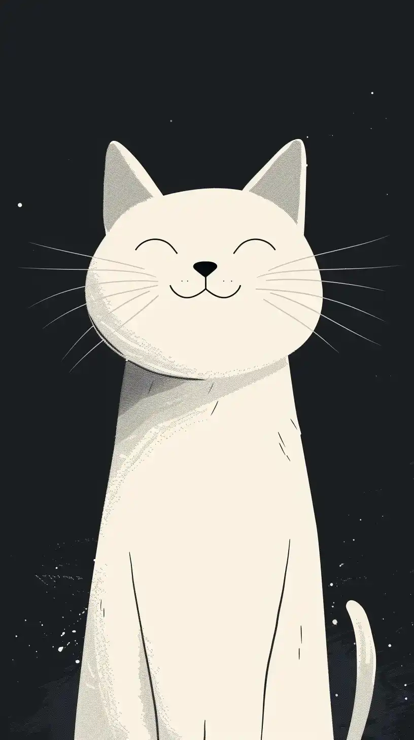 Symmetrical Cat Vector Illustration