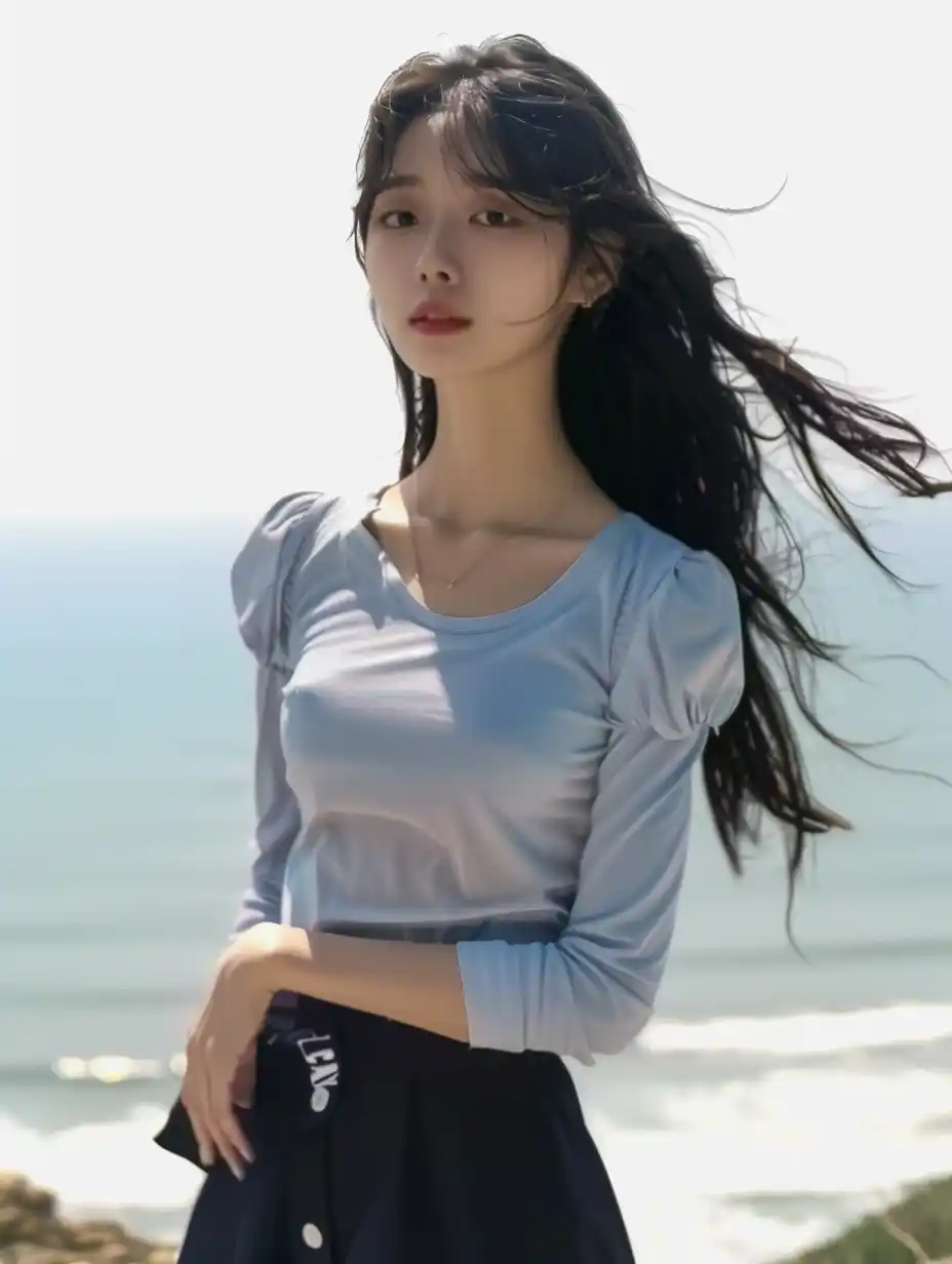 Chinese Beauty by the Seaside