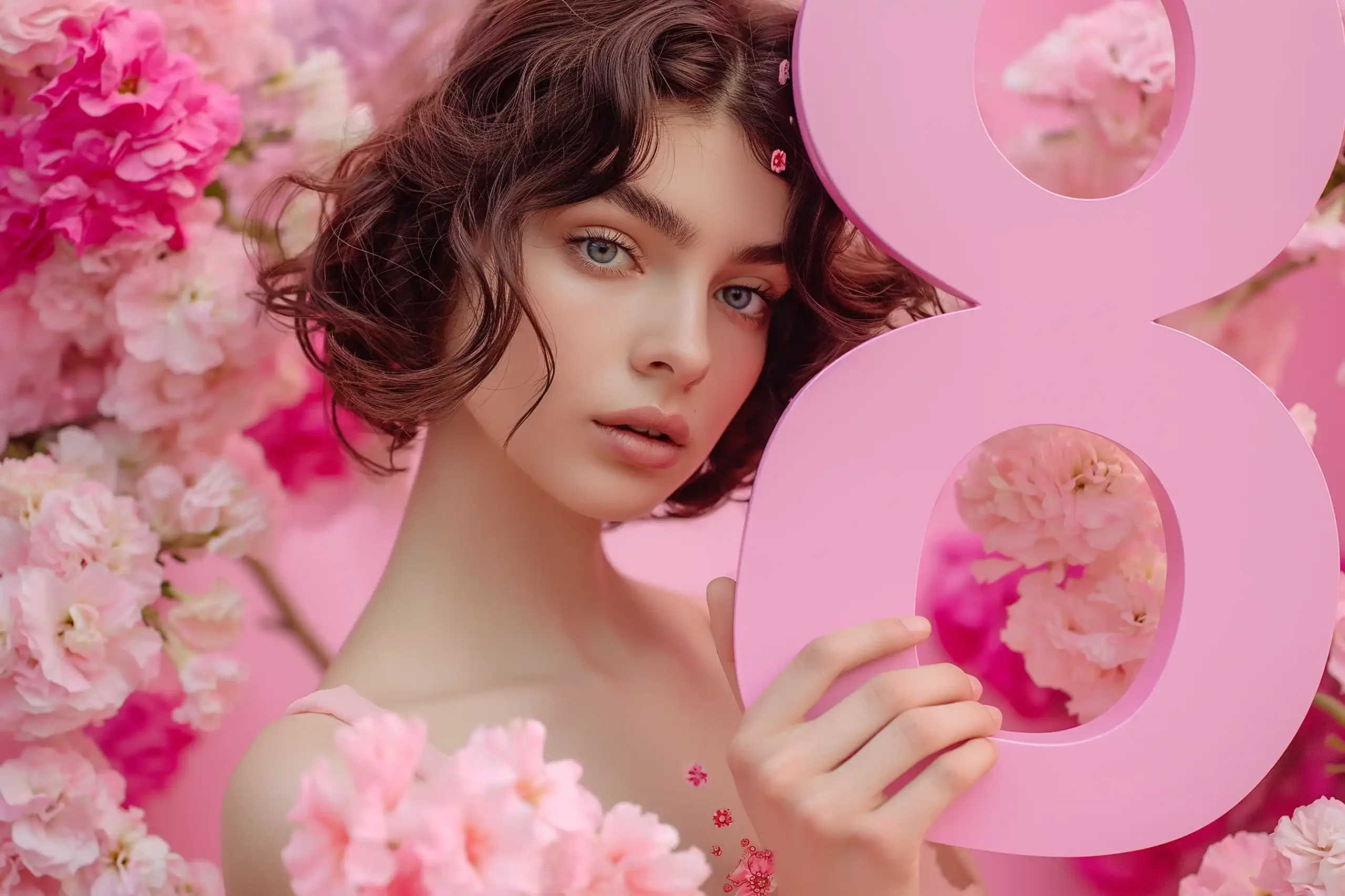 Pink 8 Woman Portrait