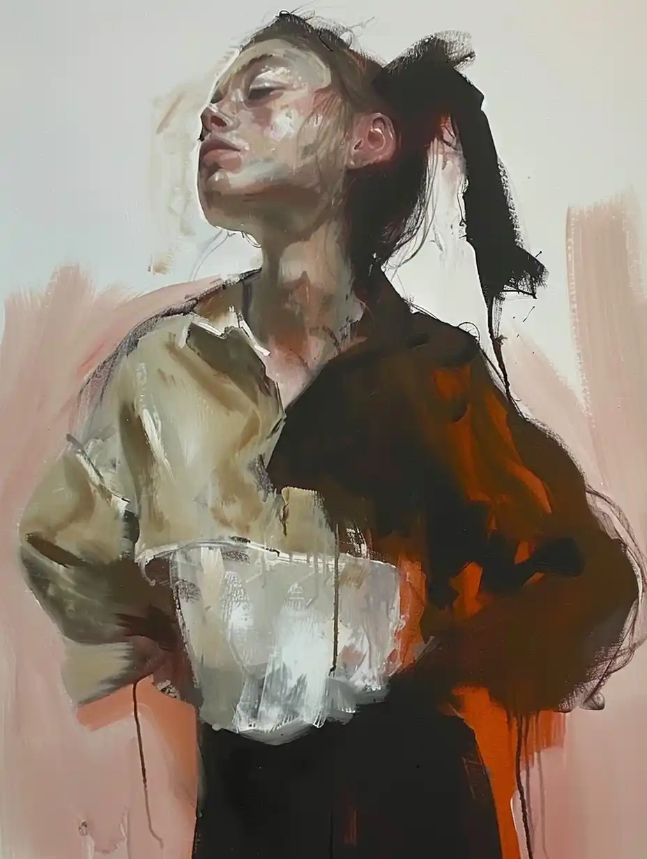 Abstract Ponytail Portrait