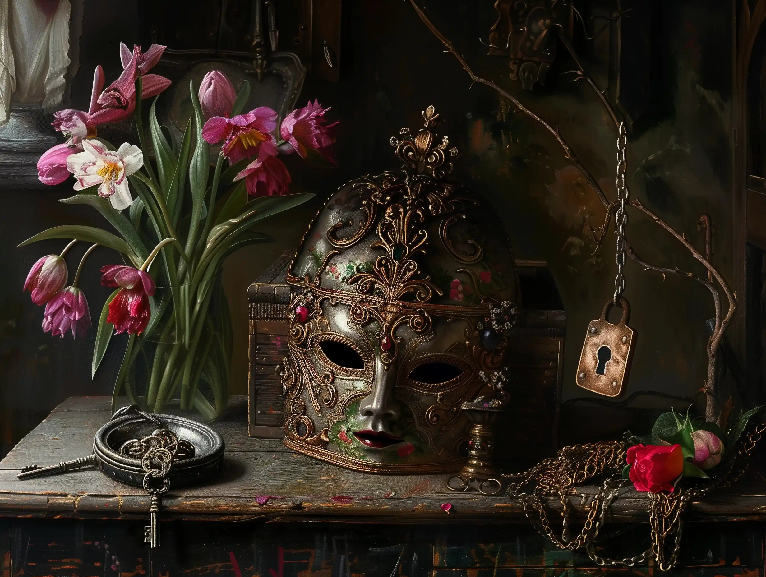 Venetian Mask Still Life