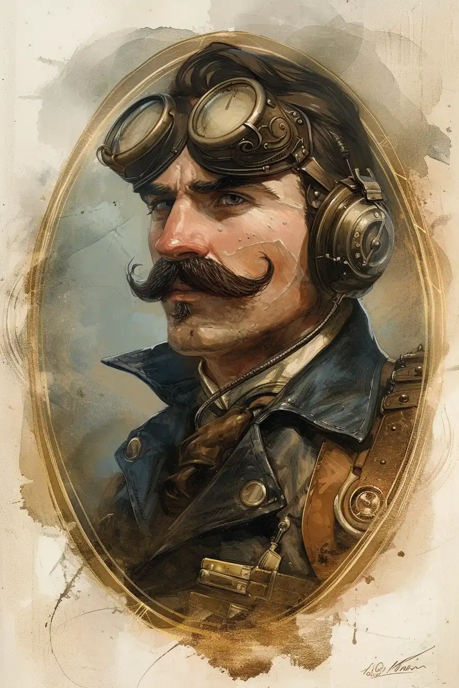 Steampunk Pilot Portrait