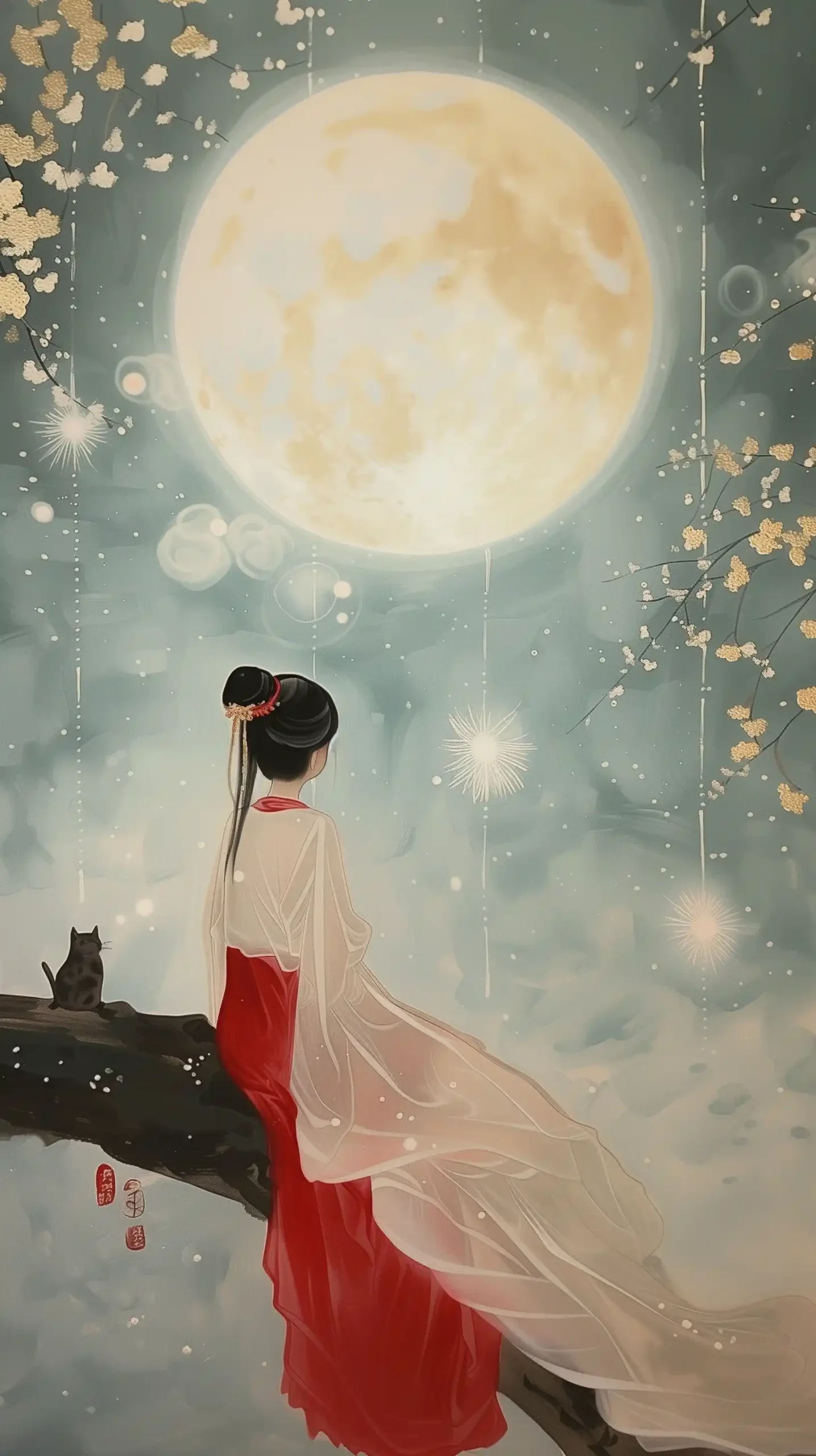Red Dressed Lady Praying