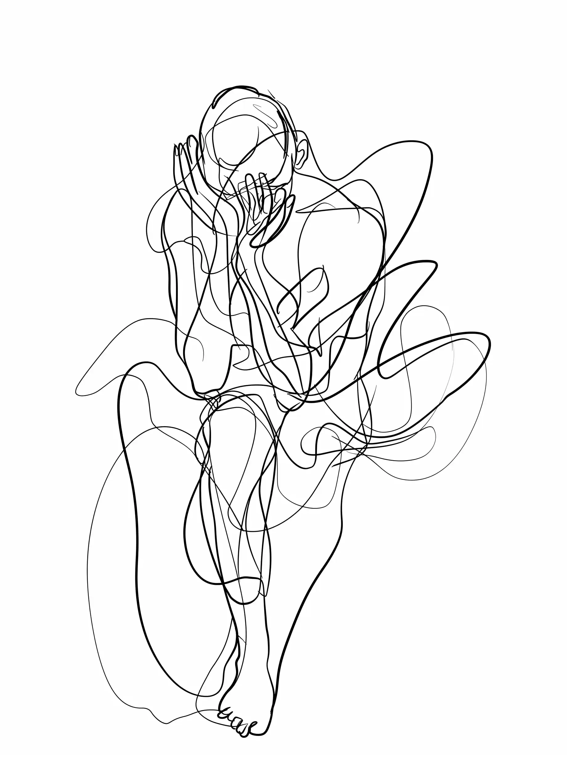 One-Line Panic Figure